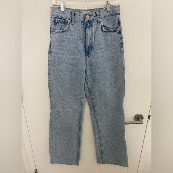 Zara High Rise Wide Leg light wash women’s jeans Size 8 - Picture 2 of 4